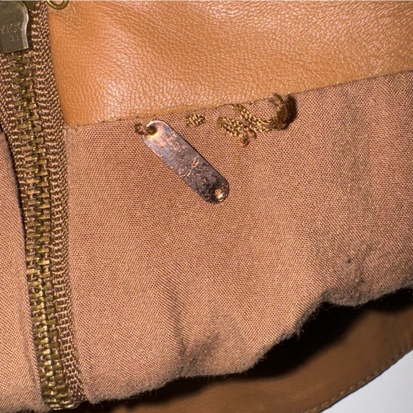 Free People Modern Femme Vegan Faux Leather Mini Skirt Camel Moroccan - Picture 5 of 5